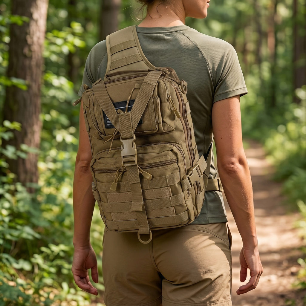 Taktyczna torba na ramię MOLLE wodoodporna, plecak military taktyczny TERRANOS MISSIONCRATE