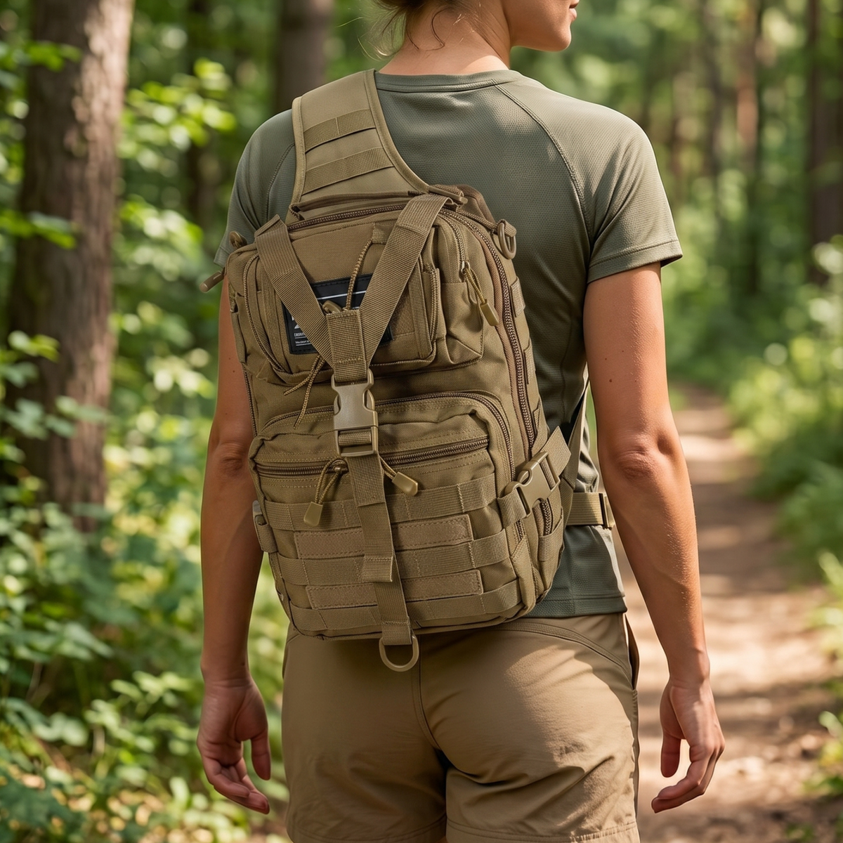 Taktyczna torba na ramię MOLLE wodoodporna, plecak military taktyczny TERRANOS MISSIONCRATE