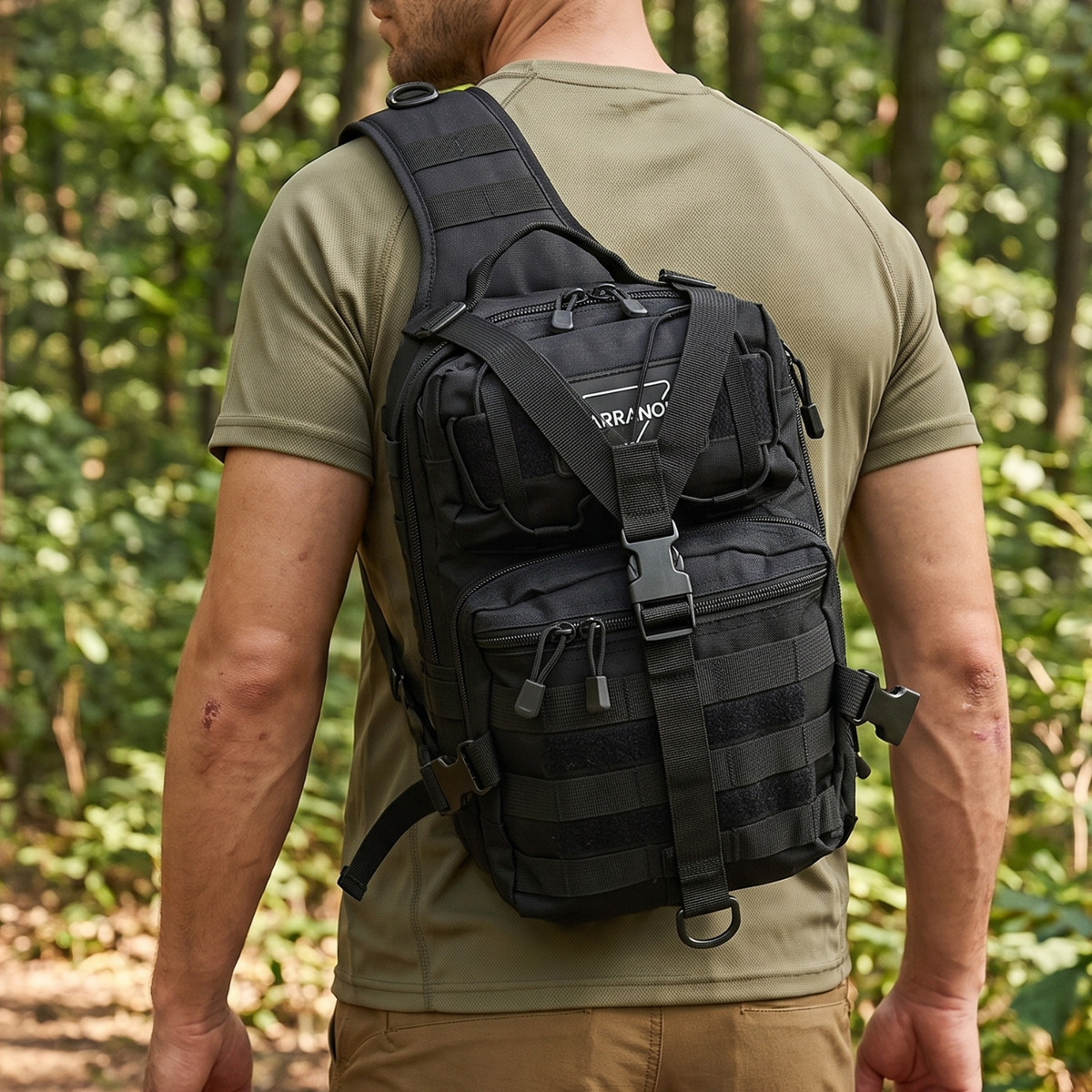 Taktyczna torba na ramię MOLLE wodoodporna, plecak military taktyczny TERRANOS MISSIONCRATE