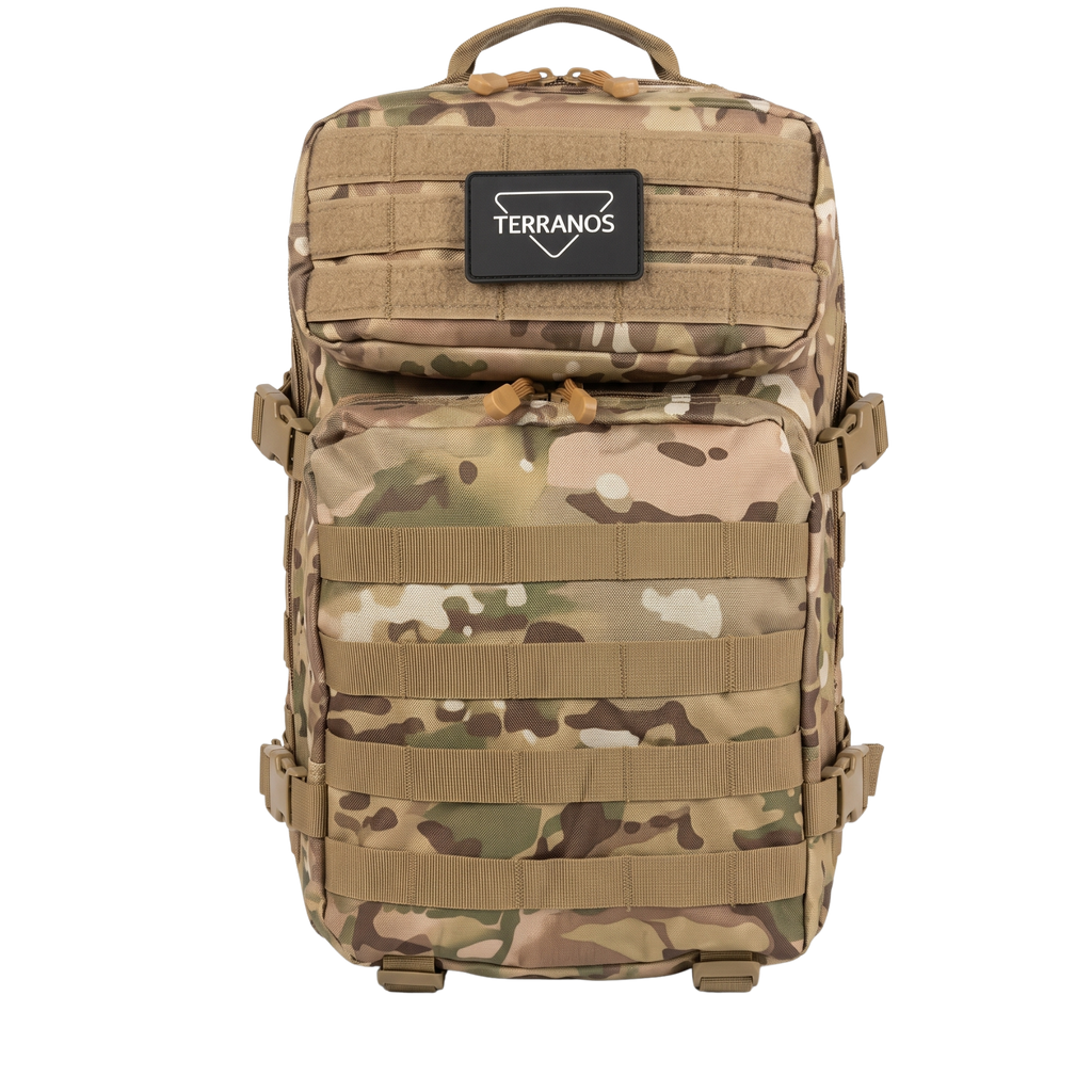 Taktyczny plecak turystyczny MOLLE wojskowy 45L  TERRANOS BLACKWOLF