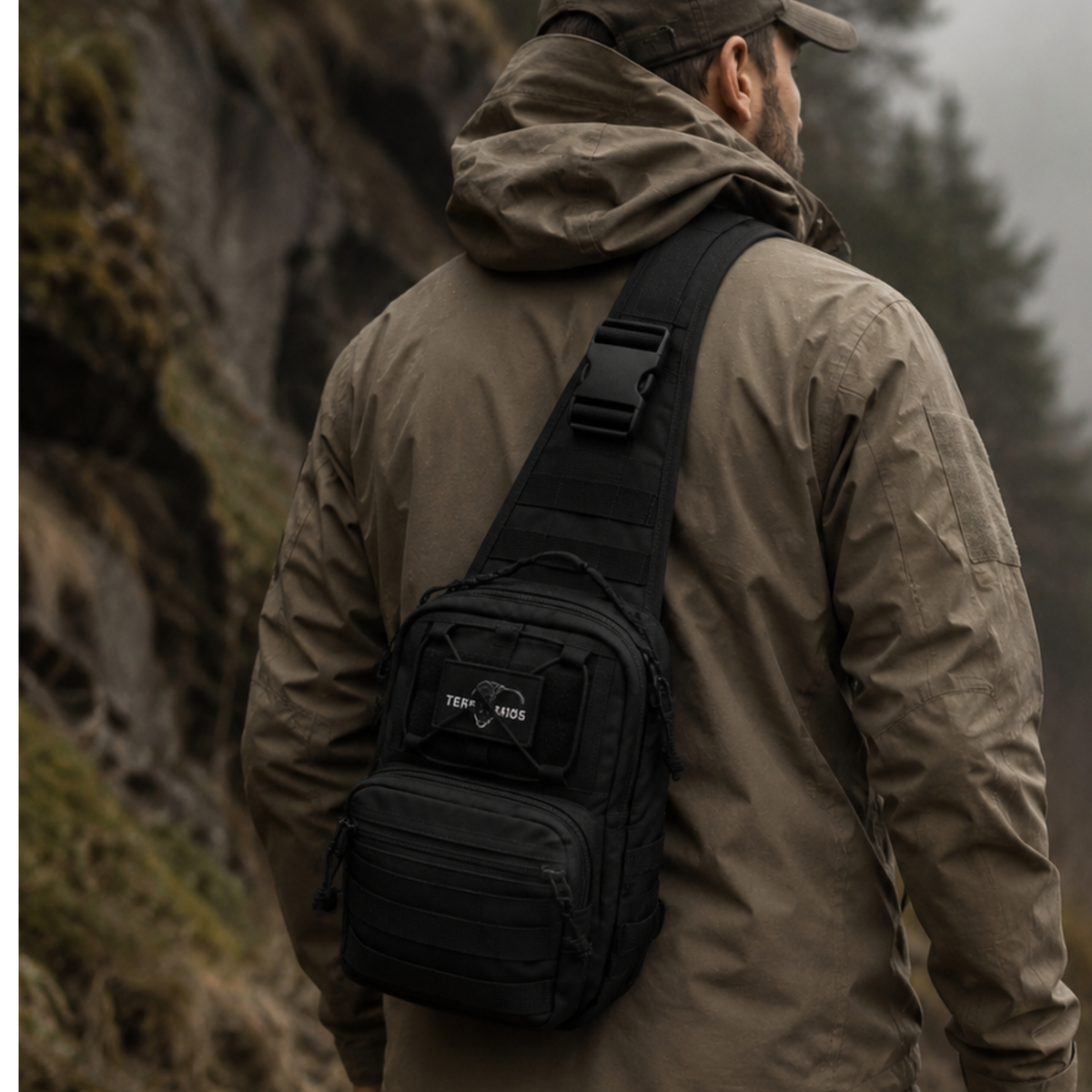 Taktyczna torba na ramięoutdoorowa MOLLE crossbody, torba sling TERRANOS RAPIDLOOP