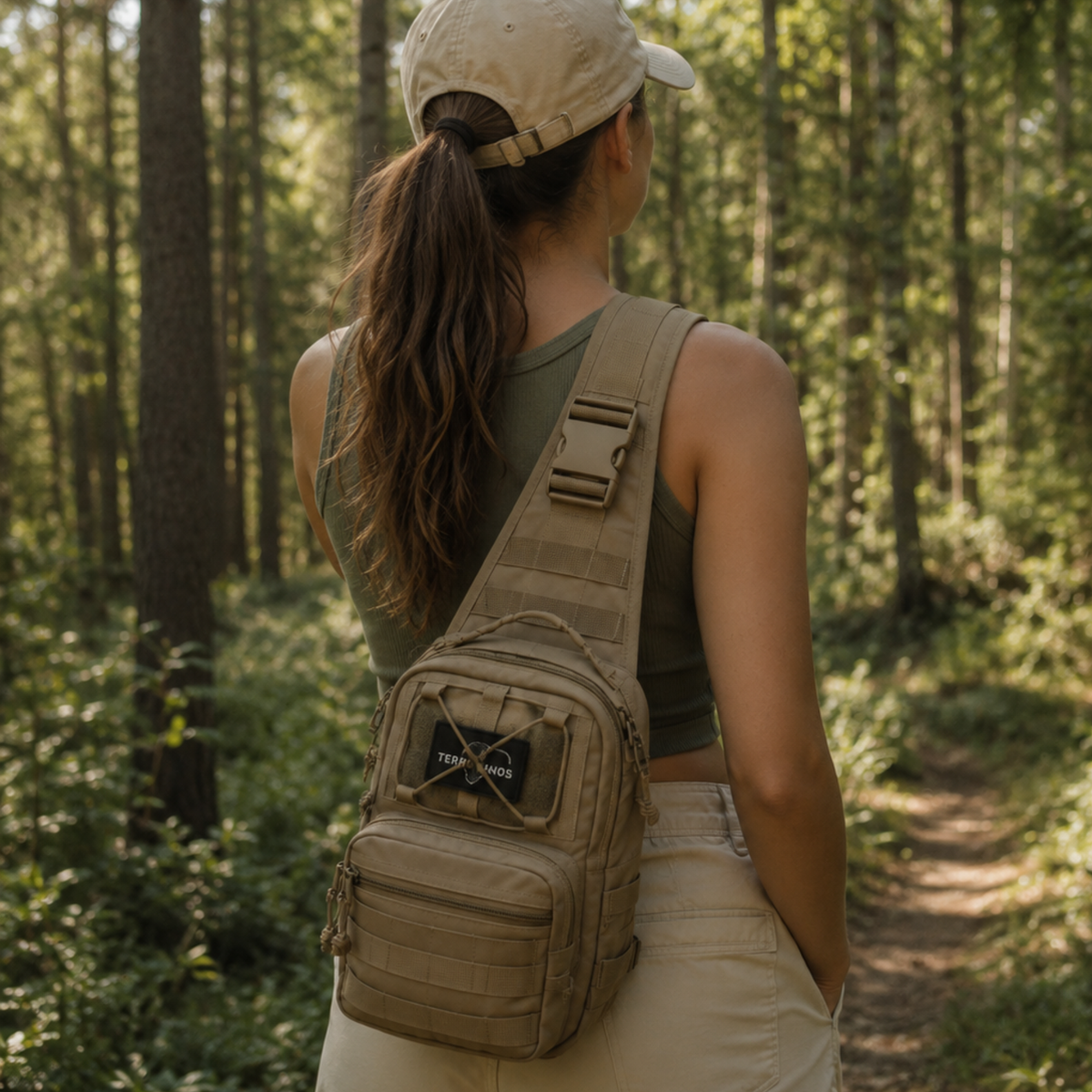 Taktyczna torba na ramięoutdoorowa MOLLE crossbody, torba sling TERRANOS RAPIDLOOP